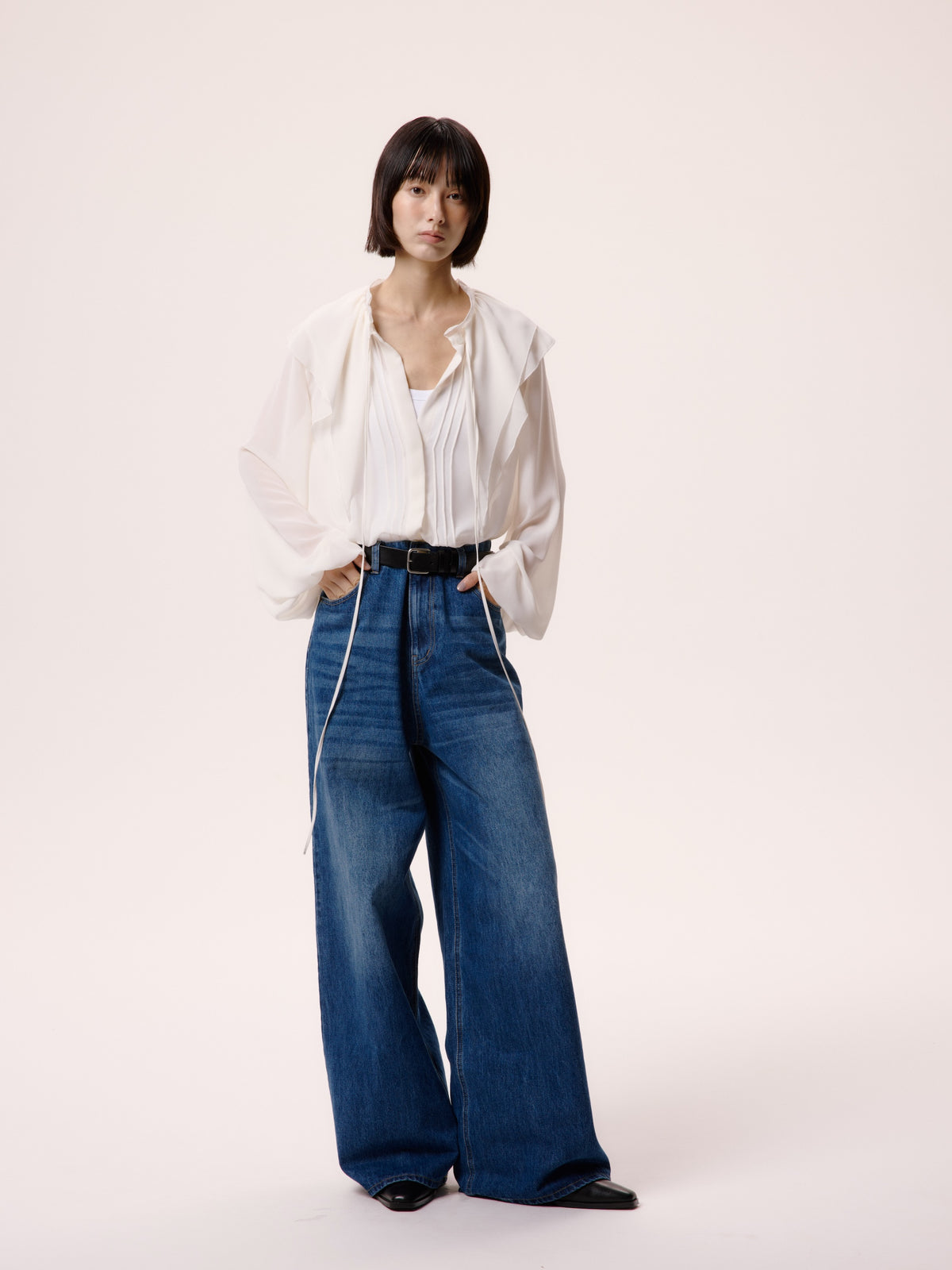 WIDE LEG DENIM/BLUE