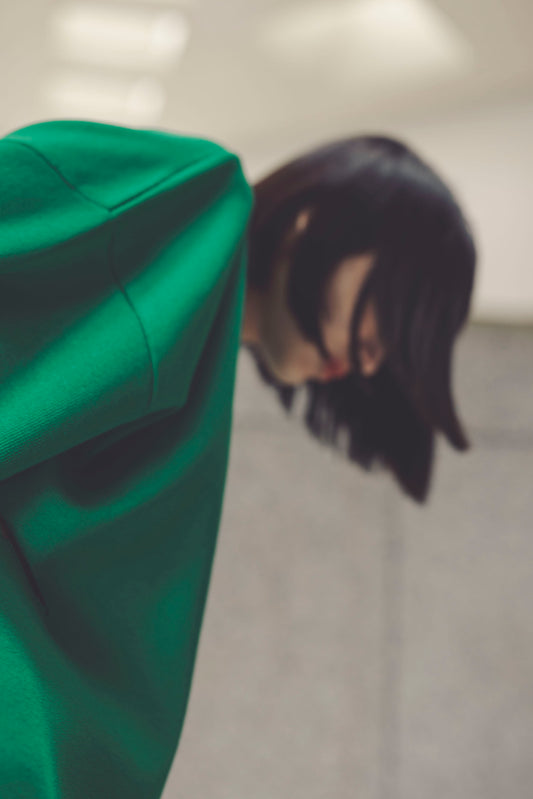 SIDE SLIT KNIT/GREEN