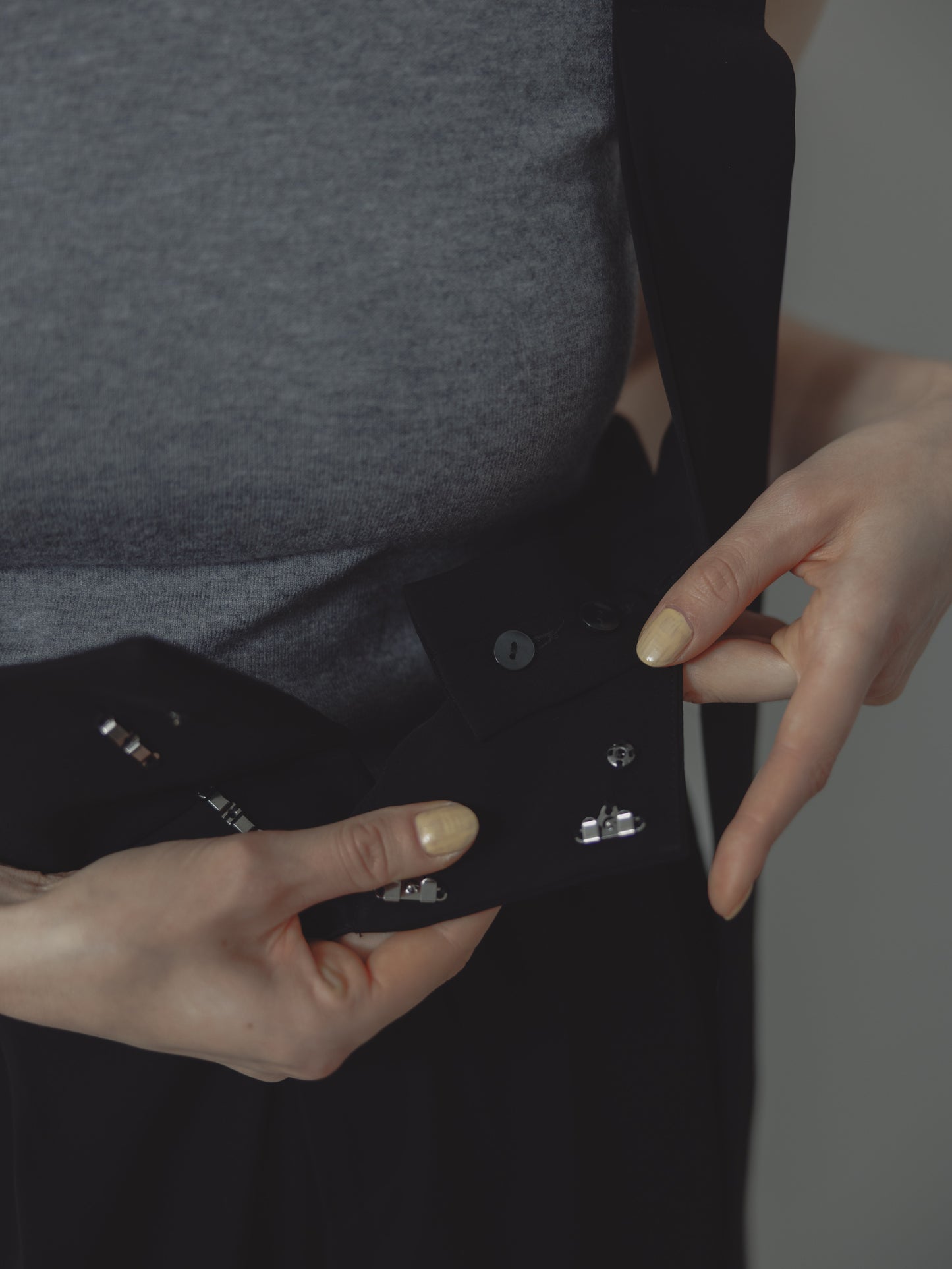 SUSPENDER TROUSERS/BLACK