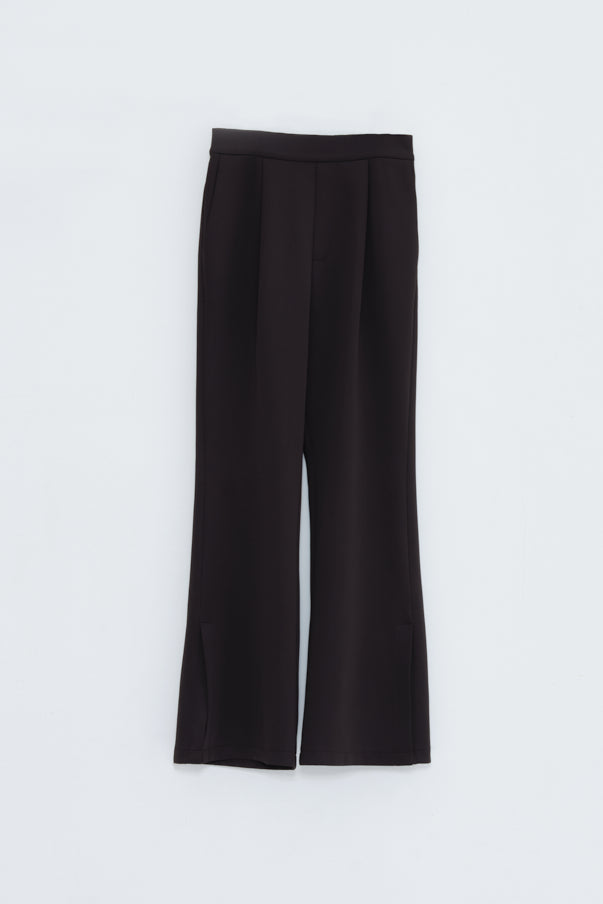 SLIT FLARE PANTS/BLACK – MYNE