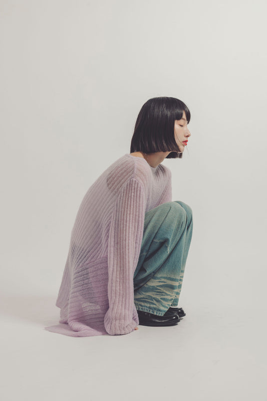 SHEER PRPULUM KNIT/PURPLE