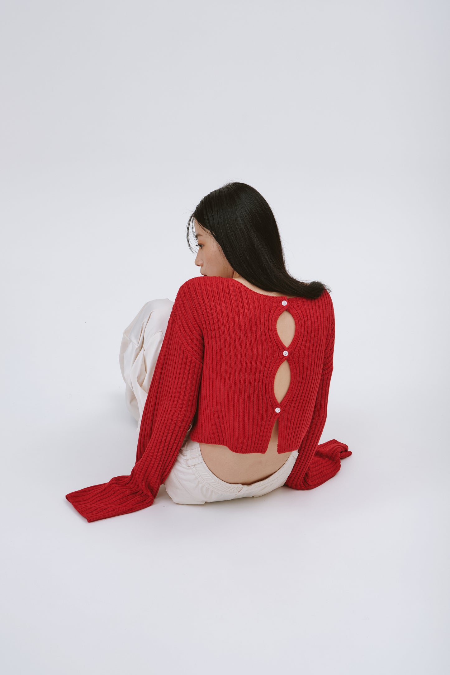 2WAY SHORT KNIT/RED