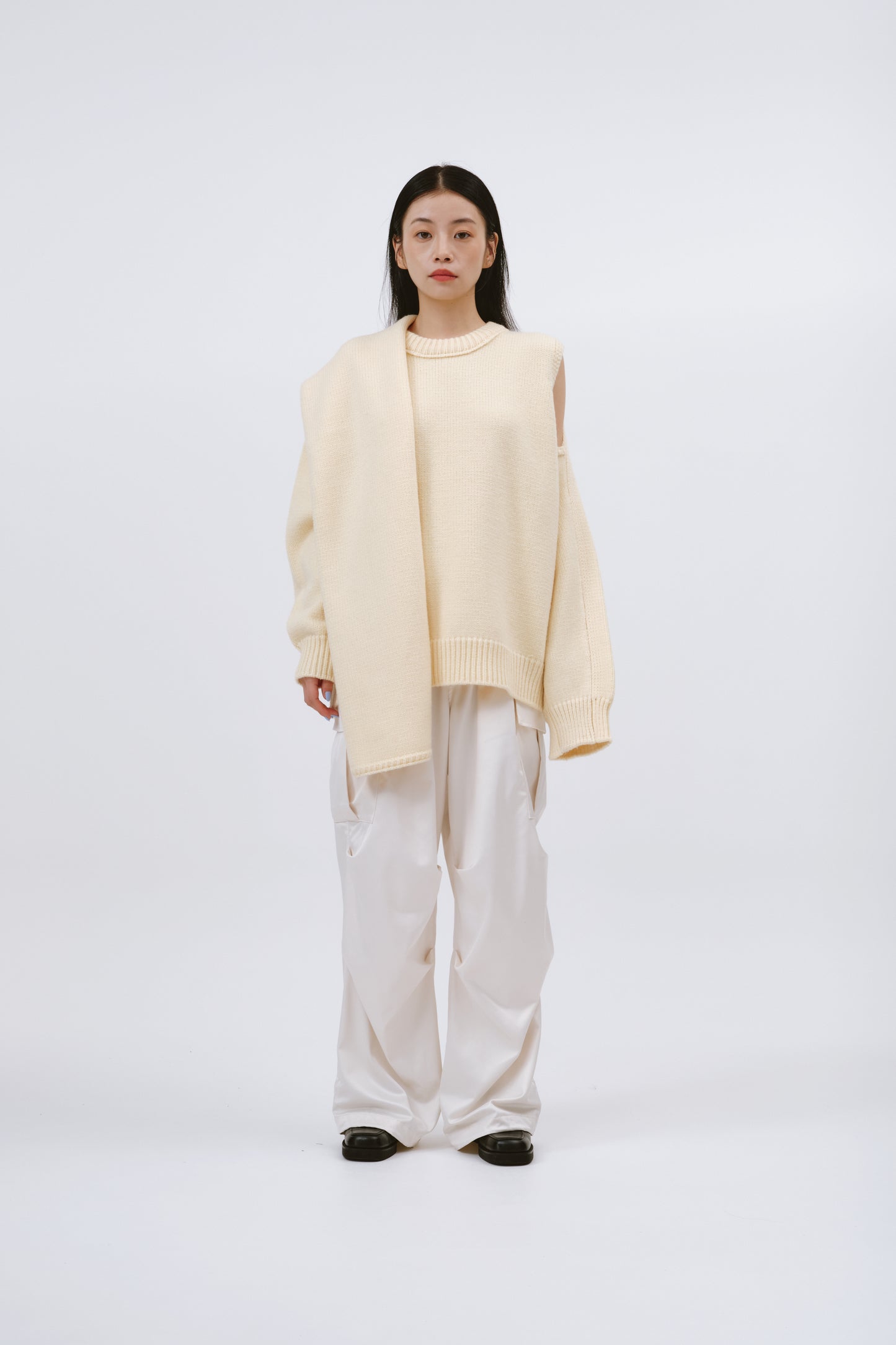 ARM SLEEVE KNIT/YELLOW