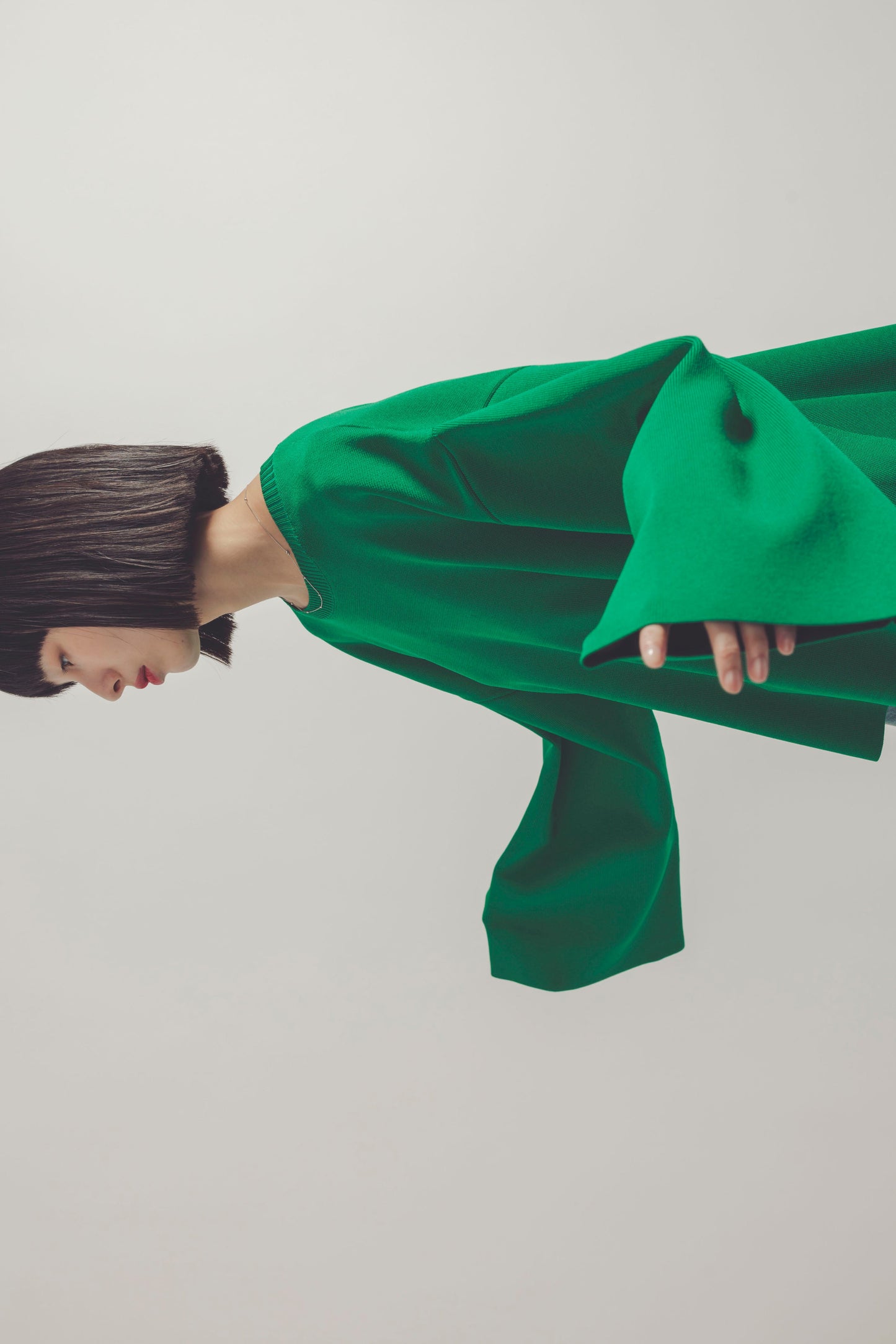 SIDE SLIT KNIT/GREEN