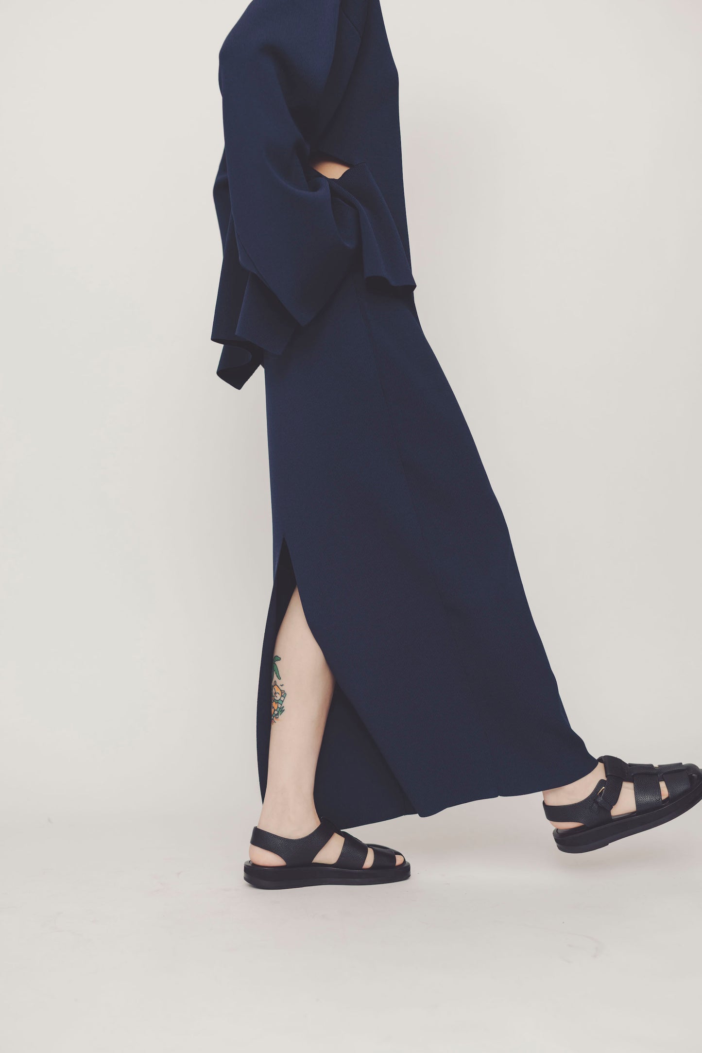 SLIT TIGHT SKIRT/NAVY