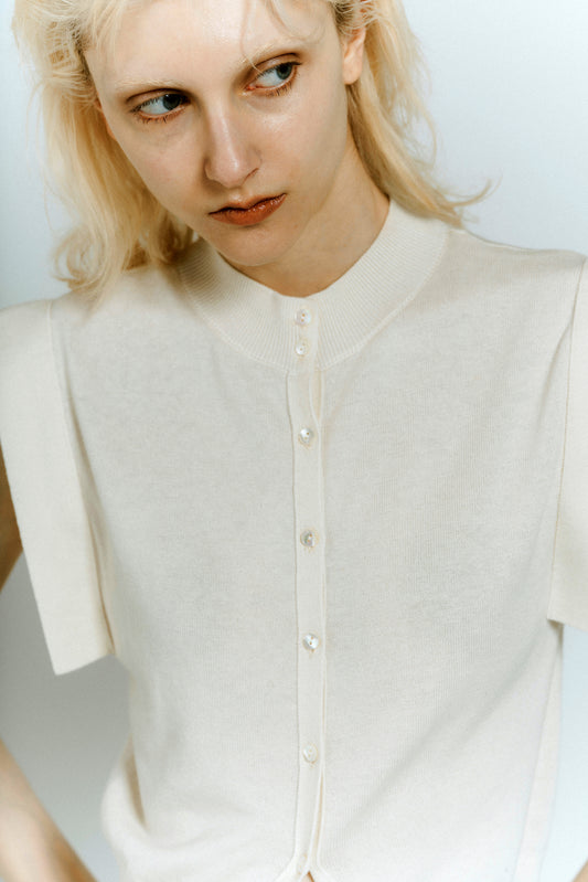 2WAY SQUARE KNIT/WHITE