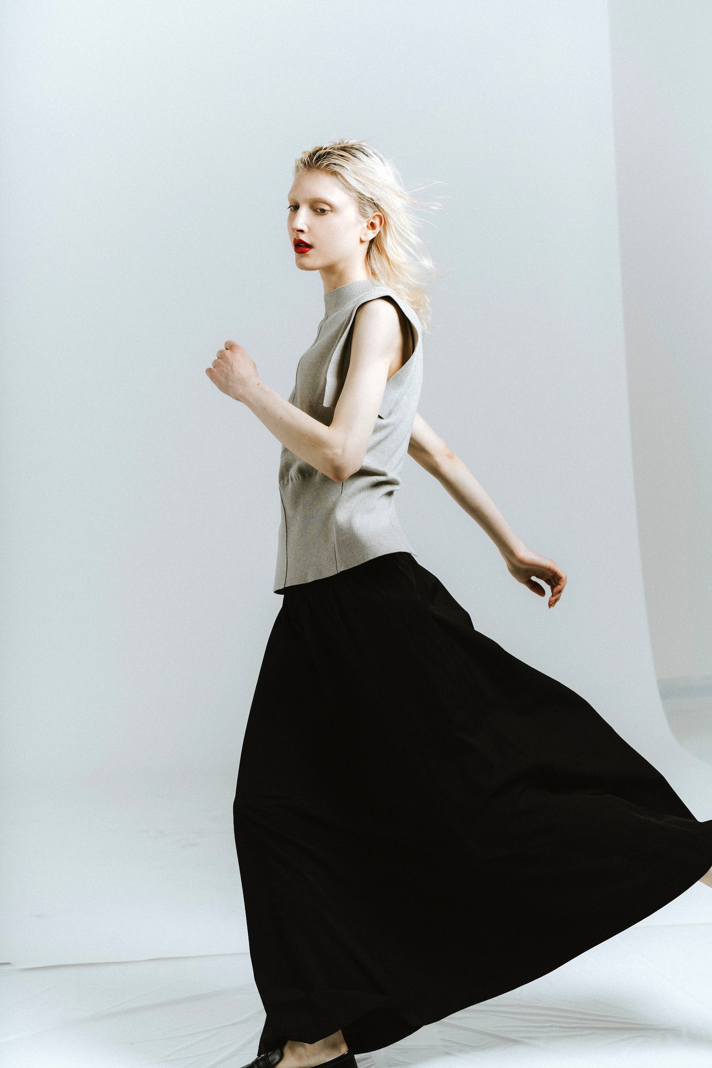 MAXI SKIRT/BLACK