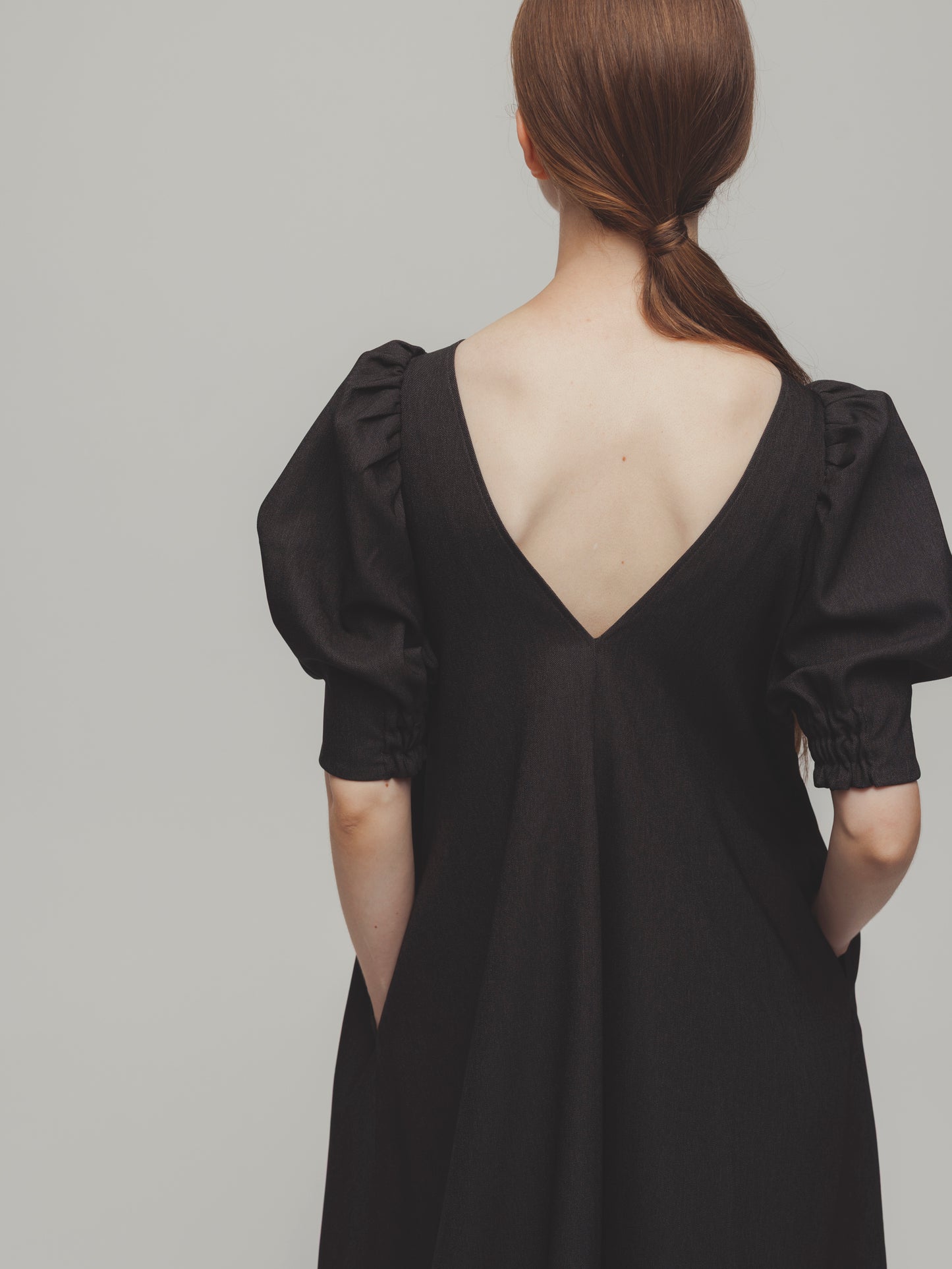 【PRE ORDER】 VOLUME SLEEVE DRESS/GRAY