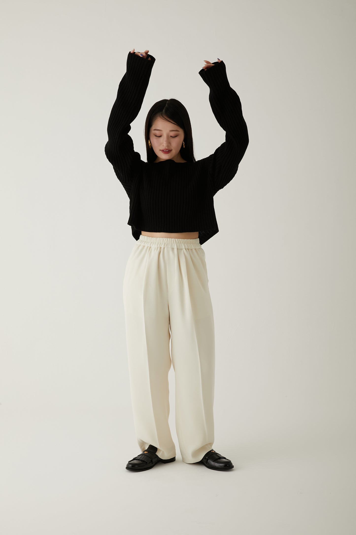 EASY WIDE PANTS/WHITE