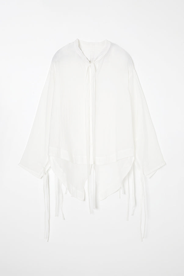 SHEER SHIRT/WHIITE