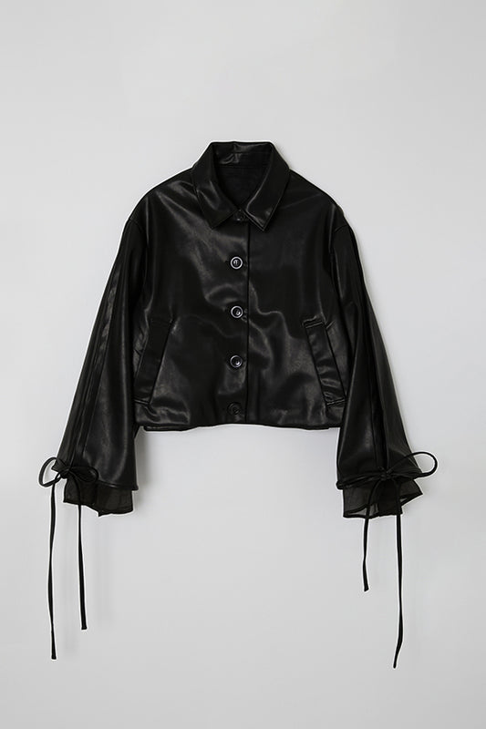 LONG SLEEVE SHORT BLOUSON/BLACK