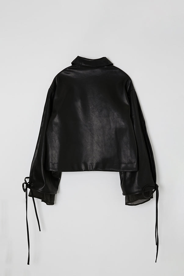 LONG SLEEVE SHORT BLOUSON/BLACK