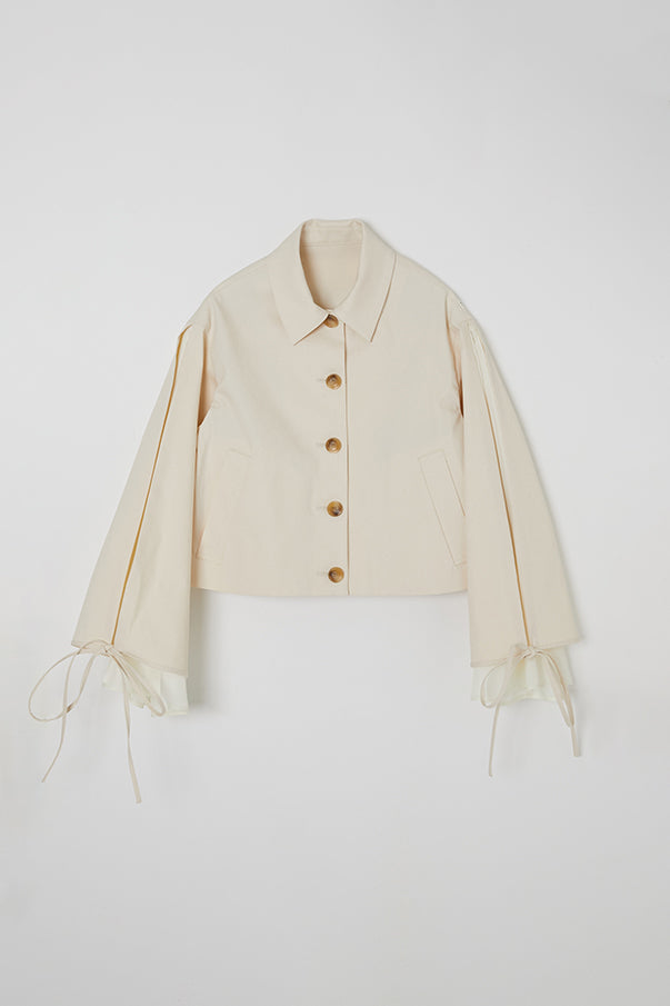 LONG SLEEVE SHORT BLOUSON/BEIGE