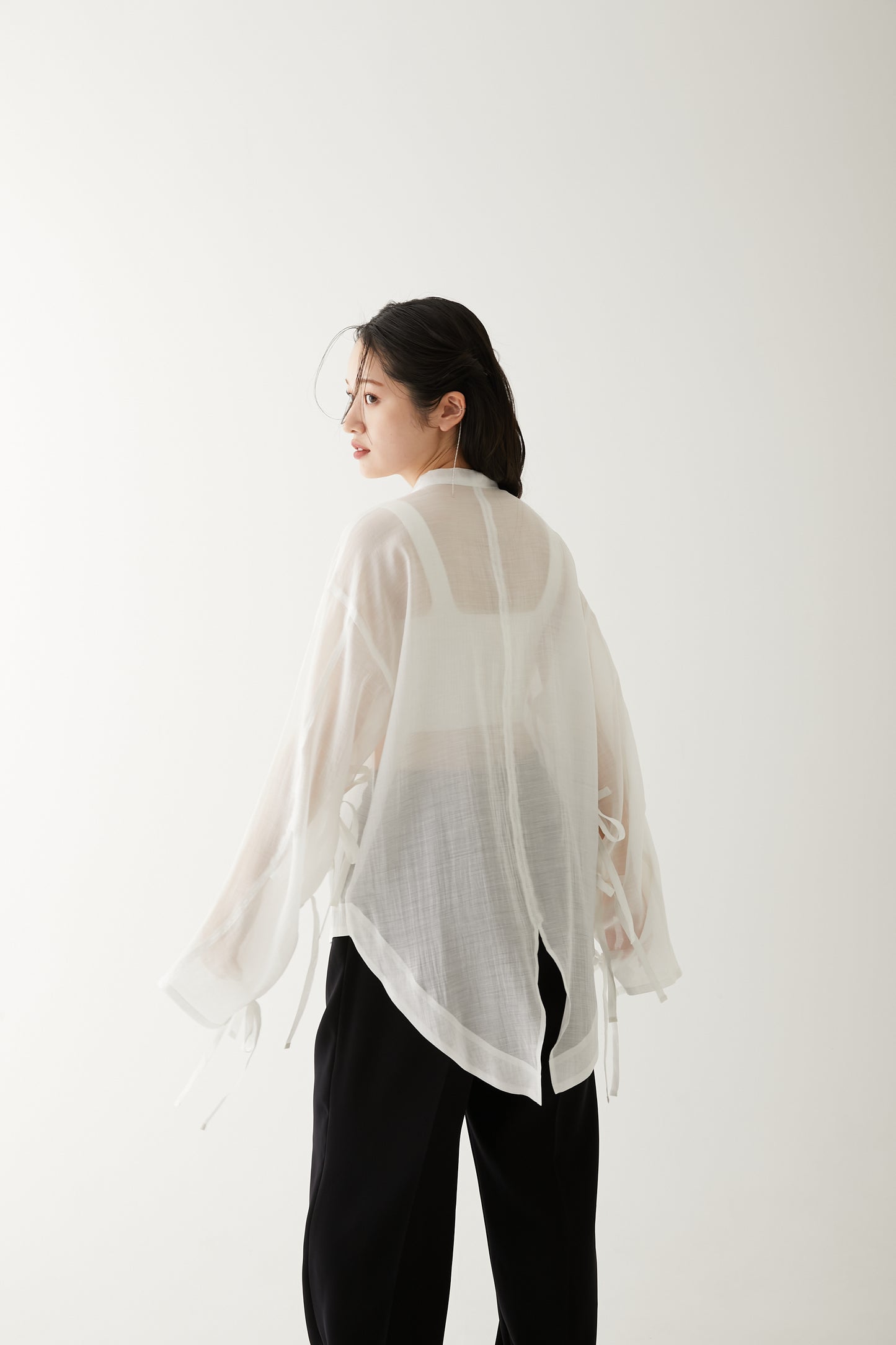 SHEER SHIRT/WHIITE