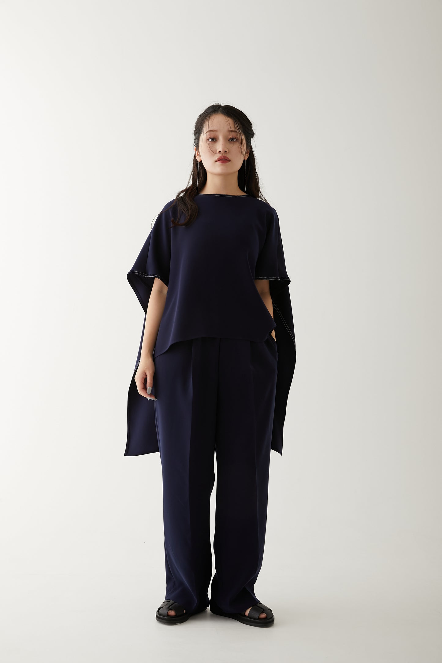 EASY WIDE PANTS/NAVY