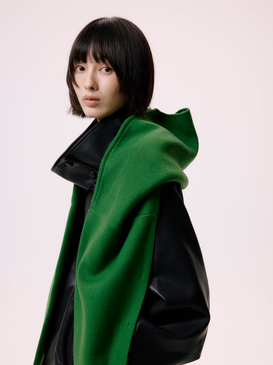 LEATHER BLOUSON/BLK