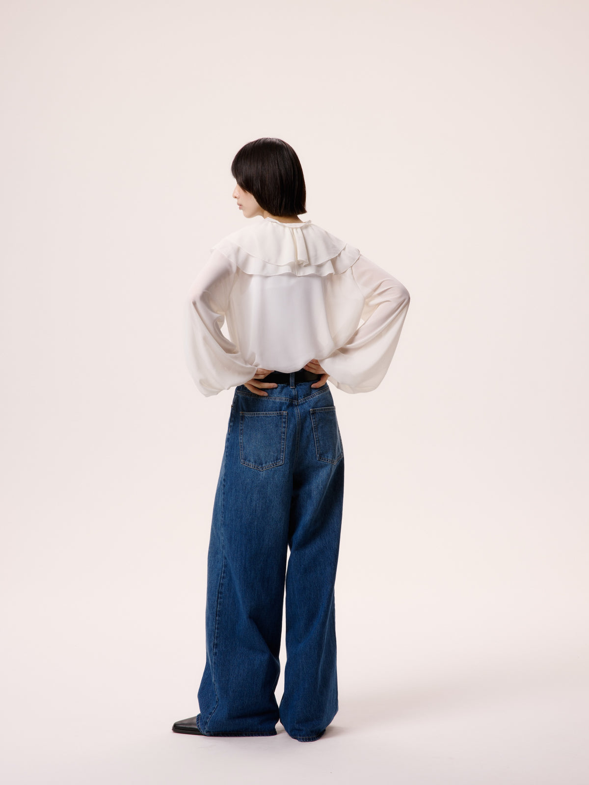 WIDE LEG DENIM/BLUE