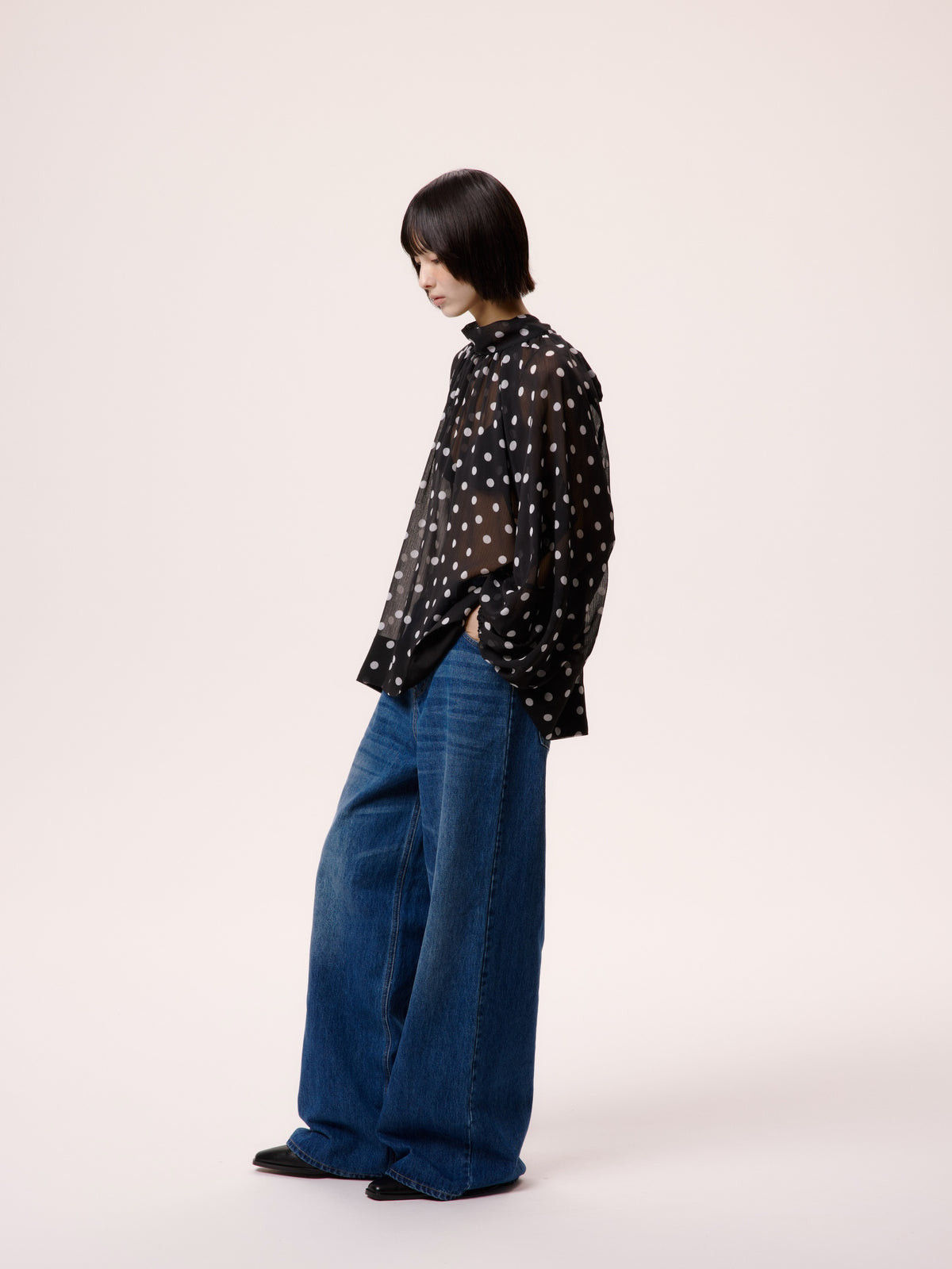 WIDE LEG DENIM/BLUE