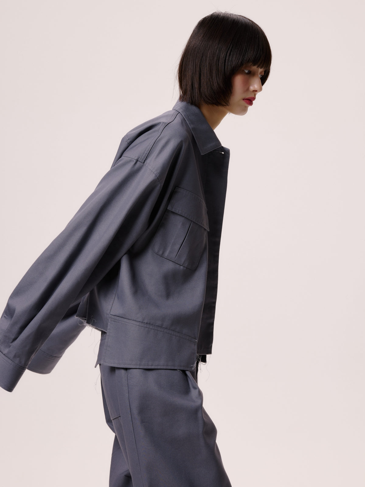 UTILITY SHORT BLOUSON/GRAY