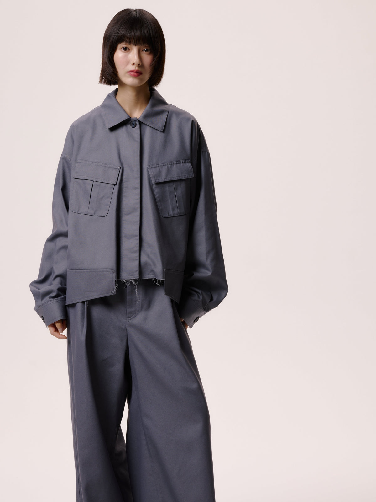 UTILITY SHORT BLOUSON/GRAY
