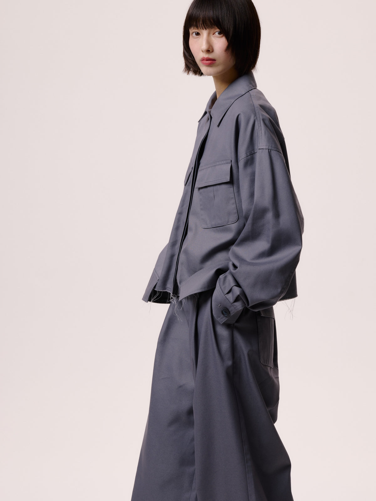 UTILITY SHORT BLOUSON/GRAY