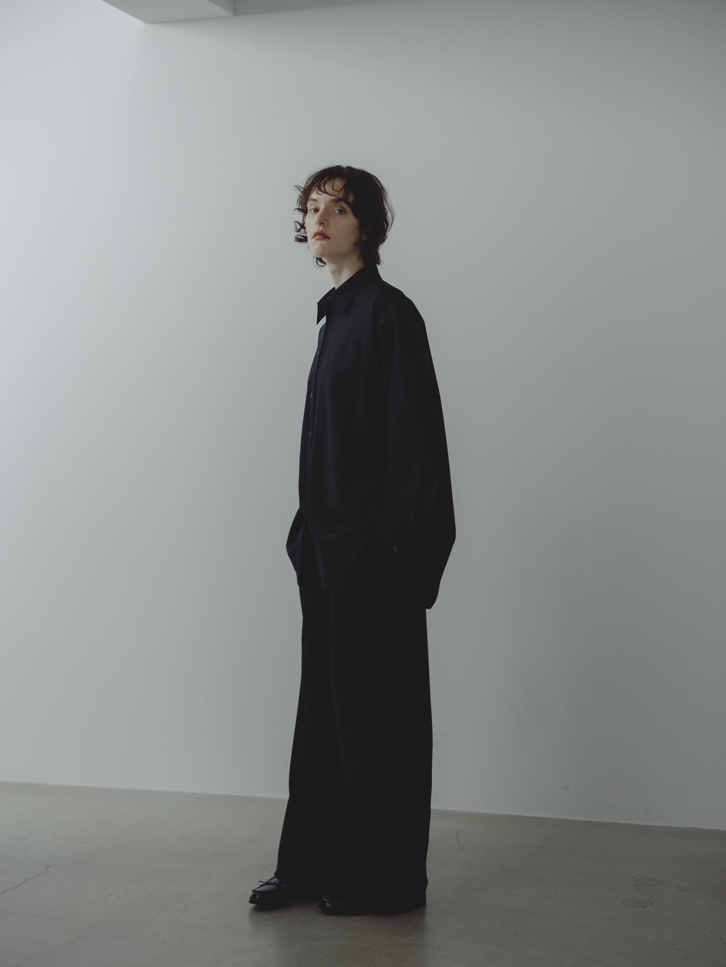 SUSPENDER TROUSERS/BLACK