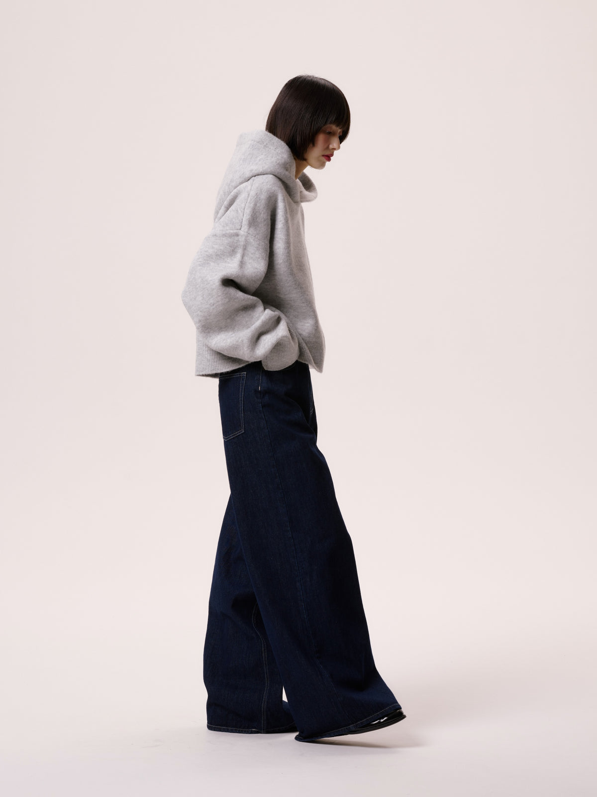 WIDE LEG DENIM/INDIGO