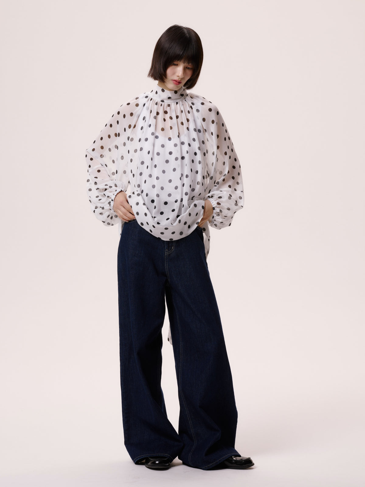 WIDE LEG DENIM/INDIGO