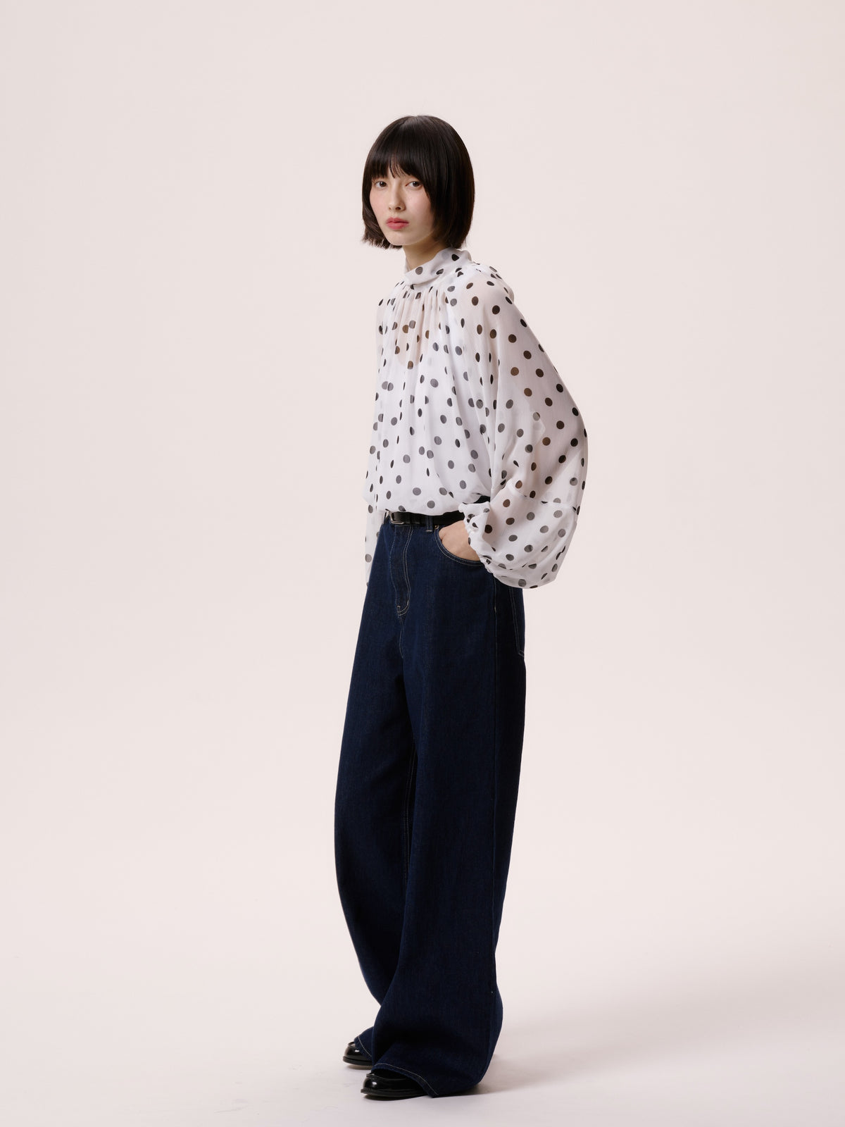 WIDE LEG DENIM/INDIGO