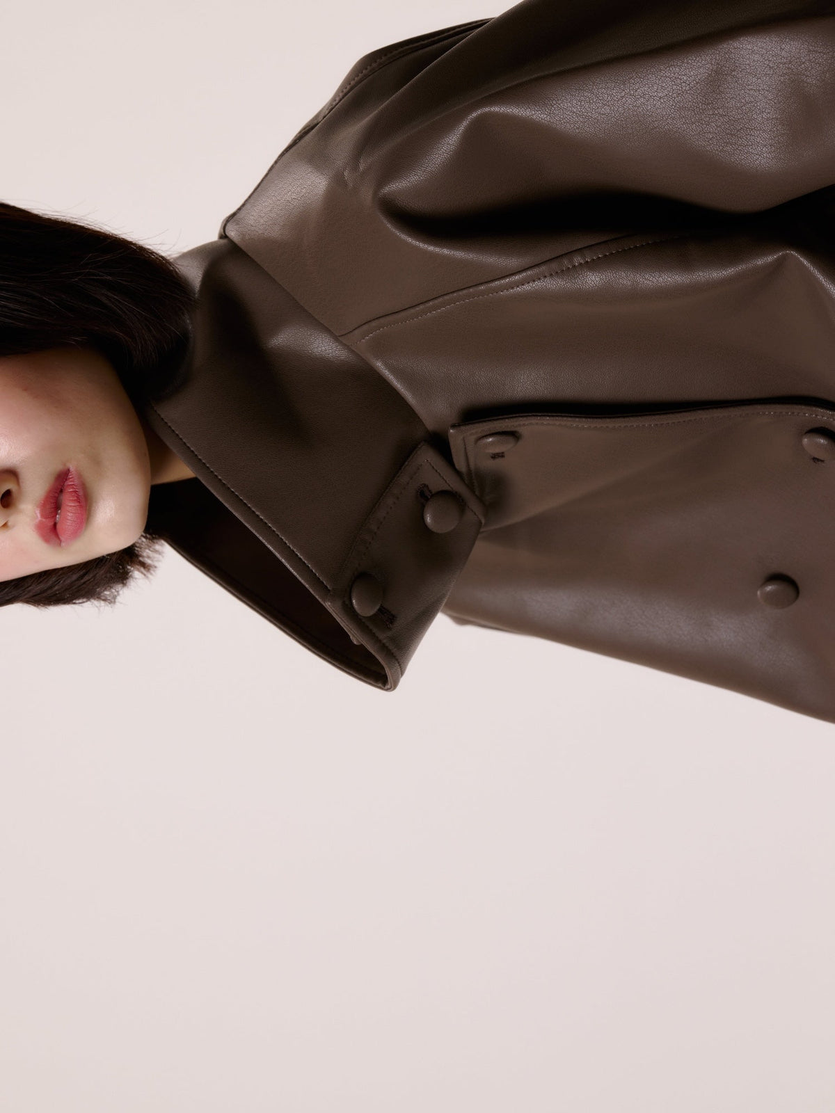 LEATHER BLOUSON/BRN
