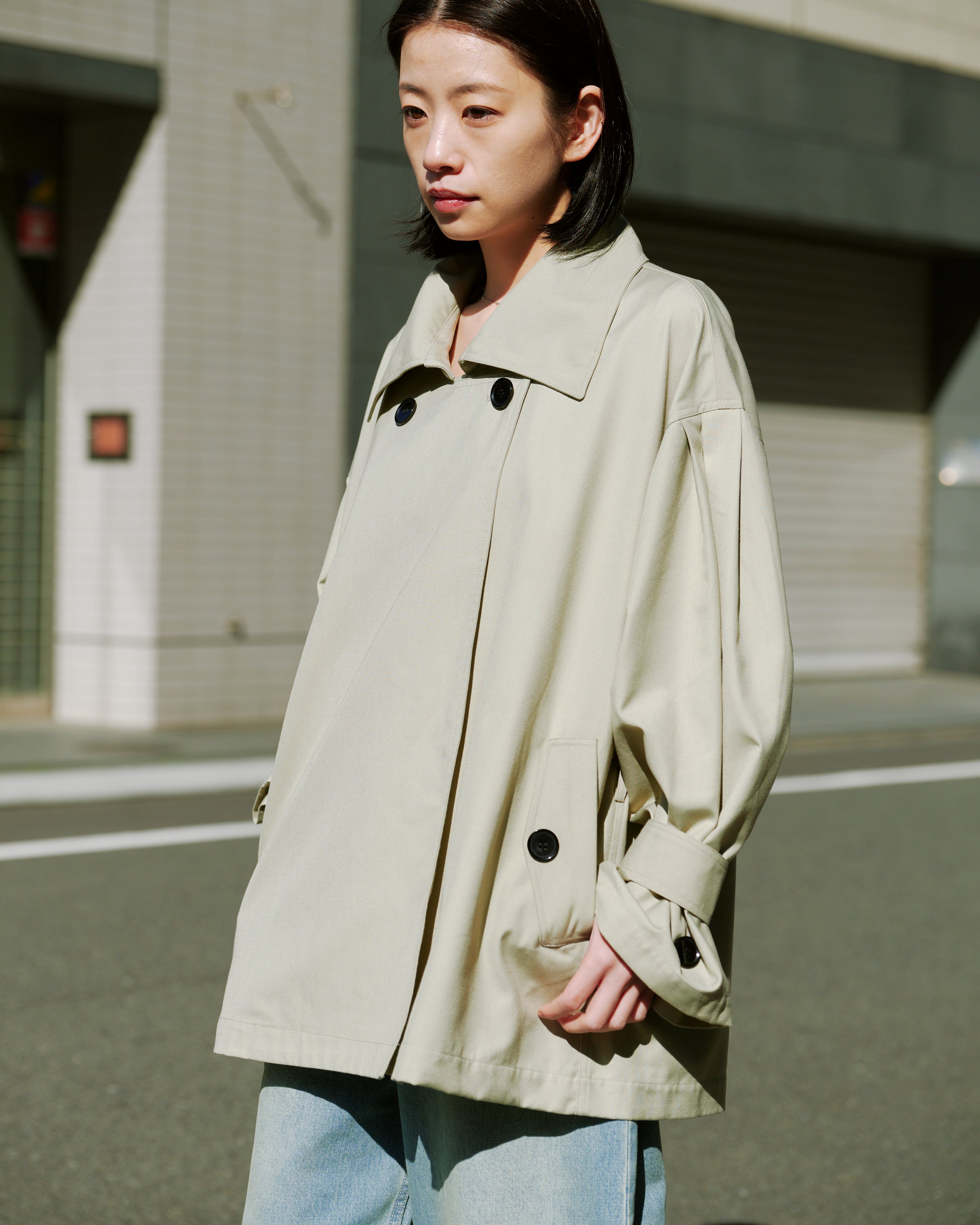 MYNE SHORT TRENCH/BEIGE 即完売品 SHORT TRENCH/BEIGE – MYNE