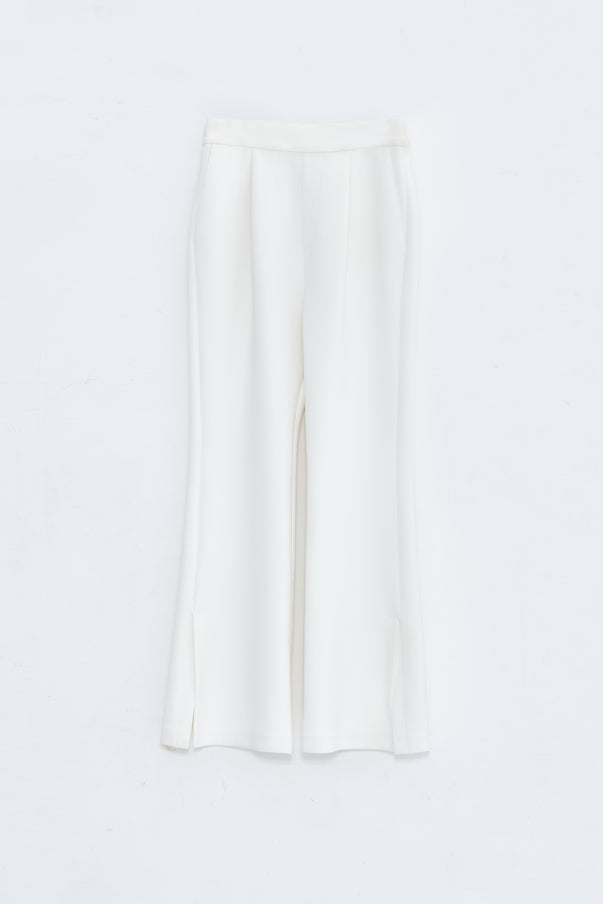 SLIT FLARE PANTS/WHITE