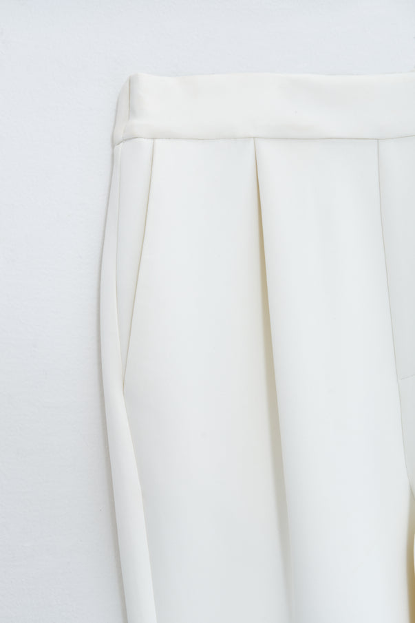 SLIT FLARE PANTS/WHITE