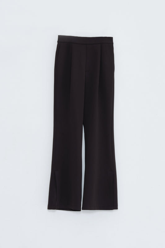 SLIT FLARE PANTS/BLACK