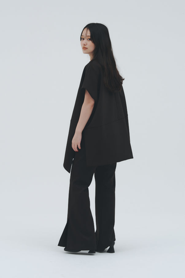 SLIT FLARE PANTS/BLACK