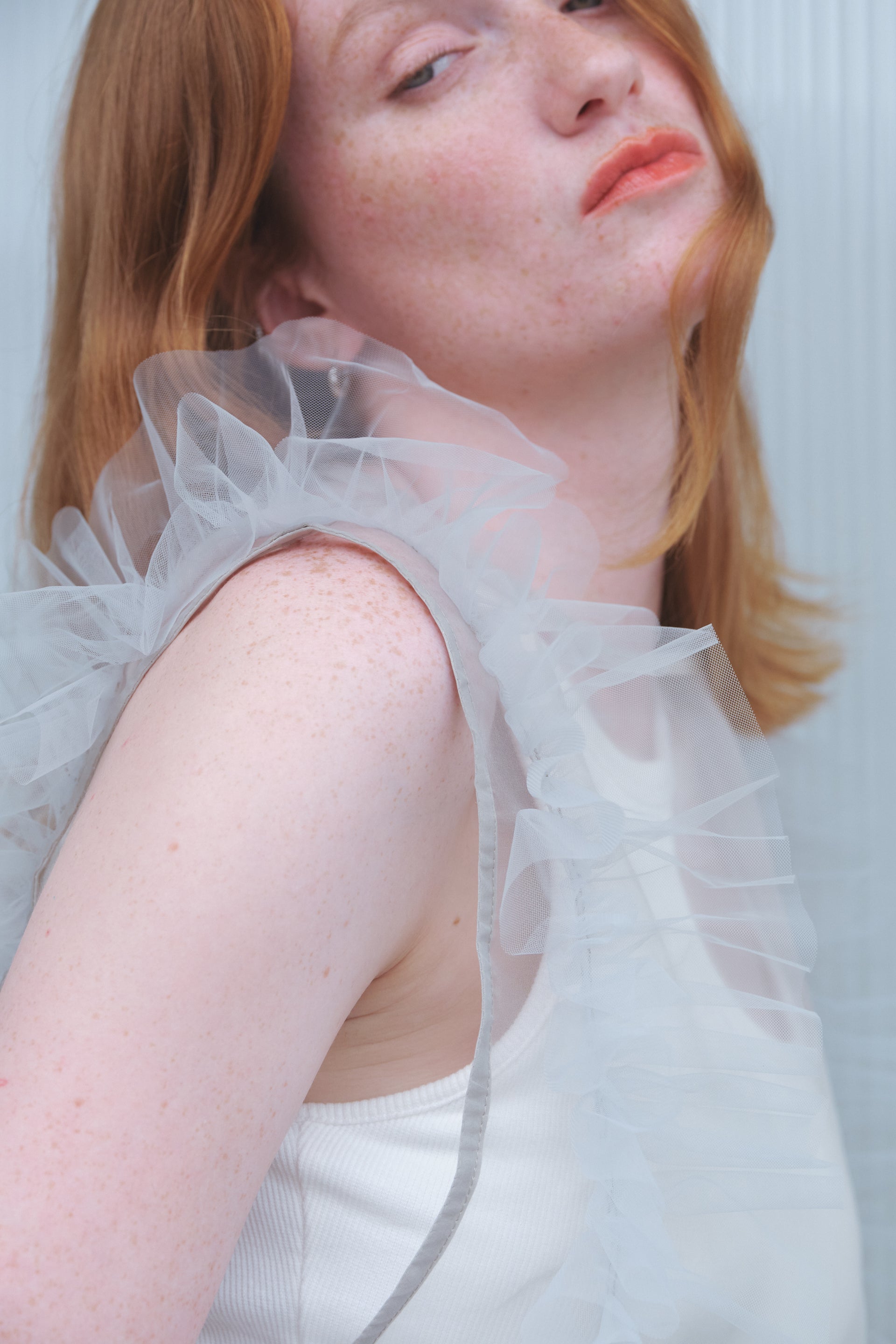 LAYERED ORGANDY TOPS/GRAY – MYNE