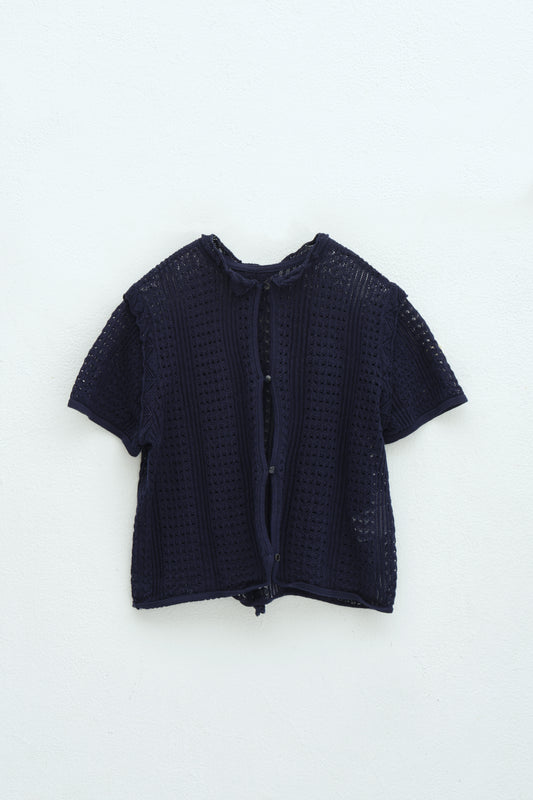 2WAY CROCHET KNIT/NAVY