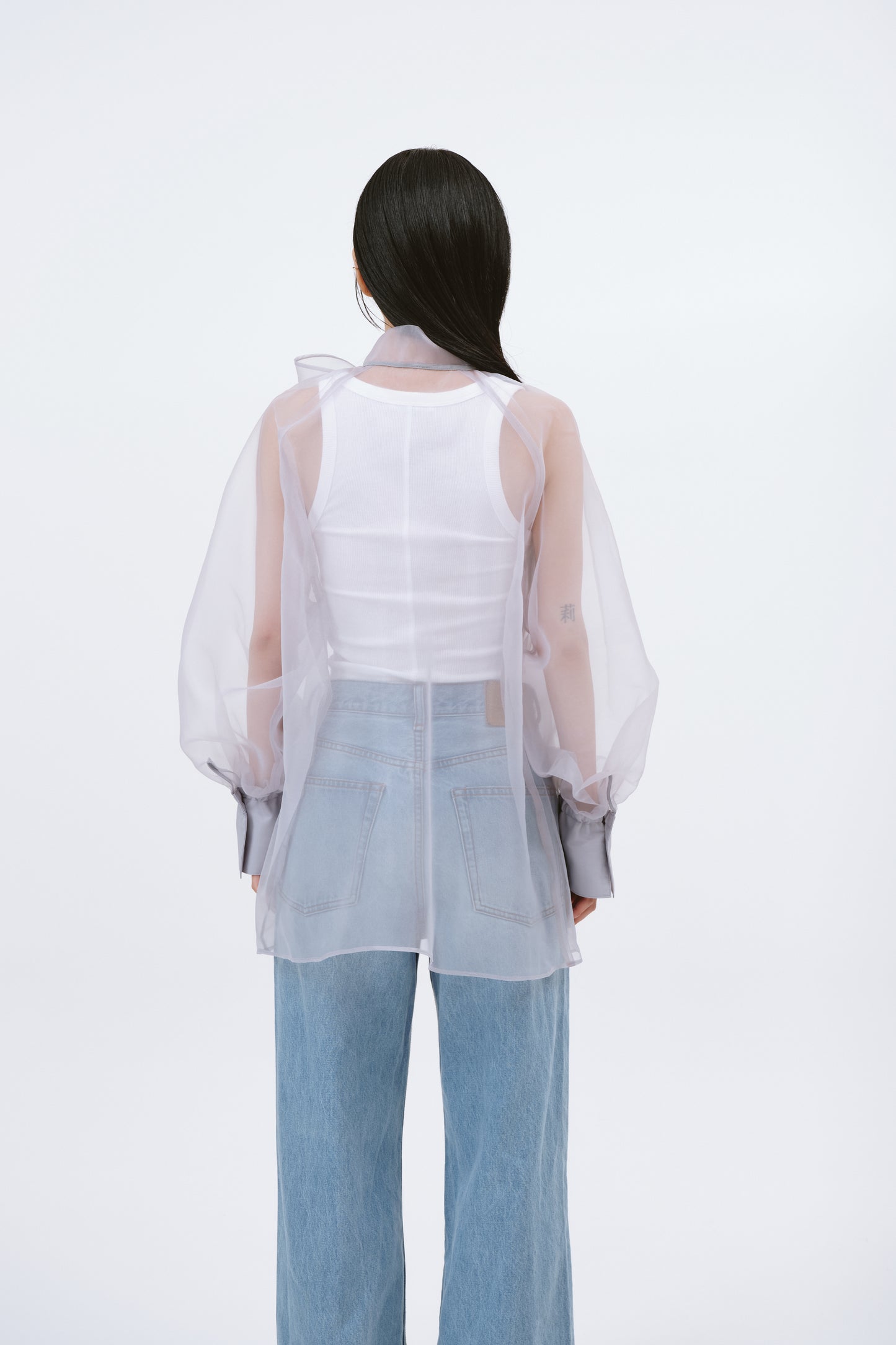 RIBON BLOUSE/ORGANDY