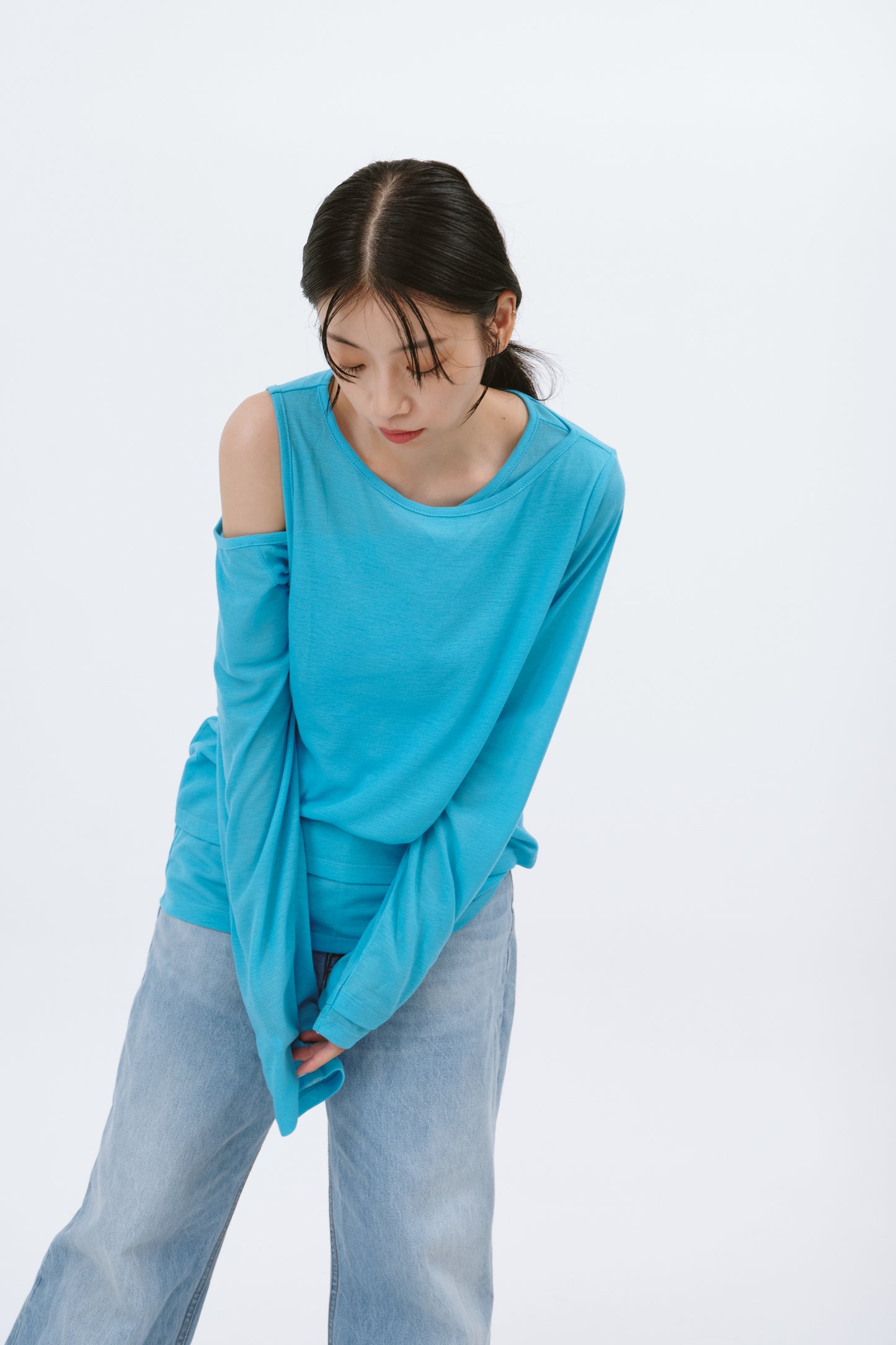 LAYERED LONGSLEEVE TEE/BLUE