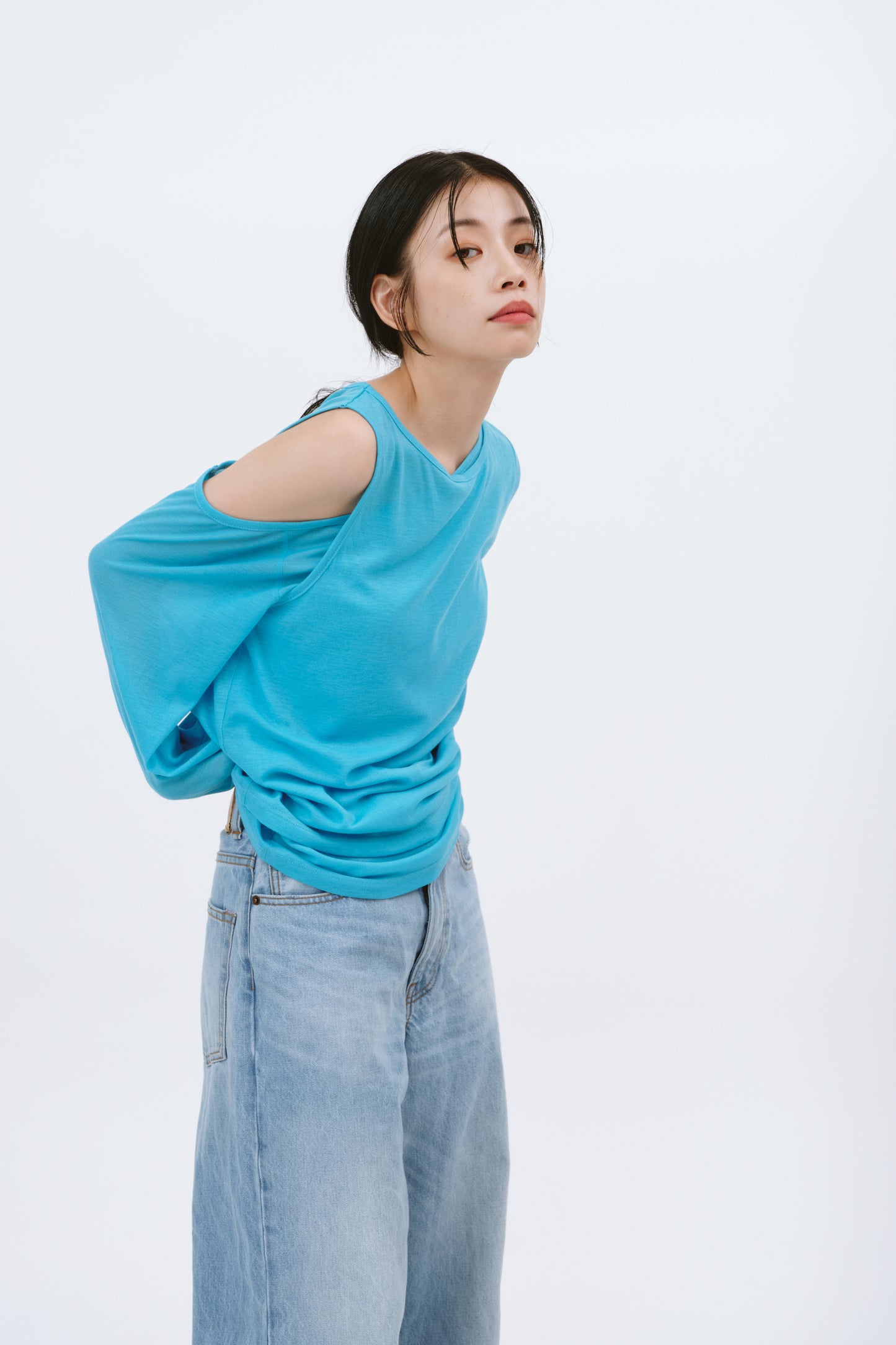 LAYERED LONGSLEEVE TEE/BLUE