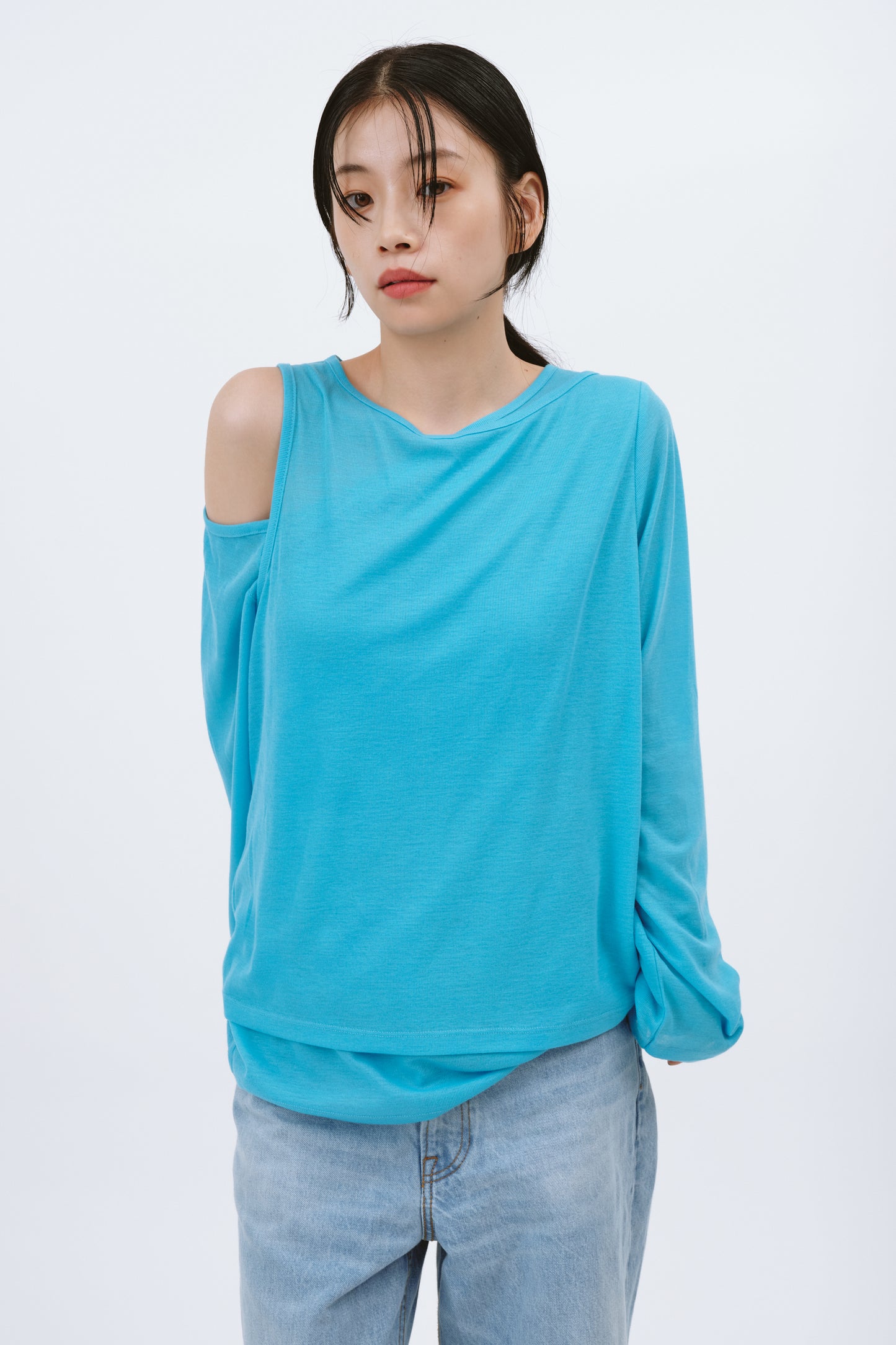 LAYERED LONGSLEEVE TEE/BLUE