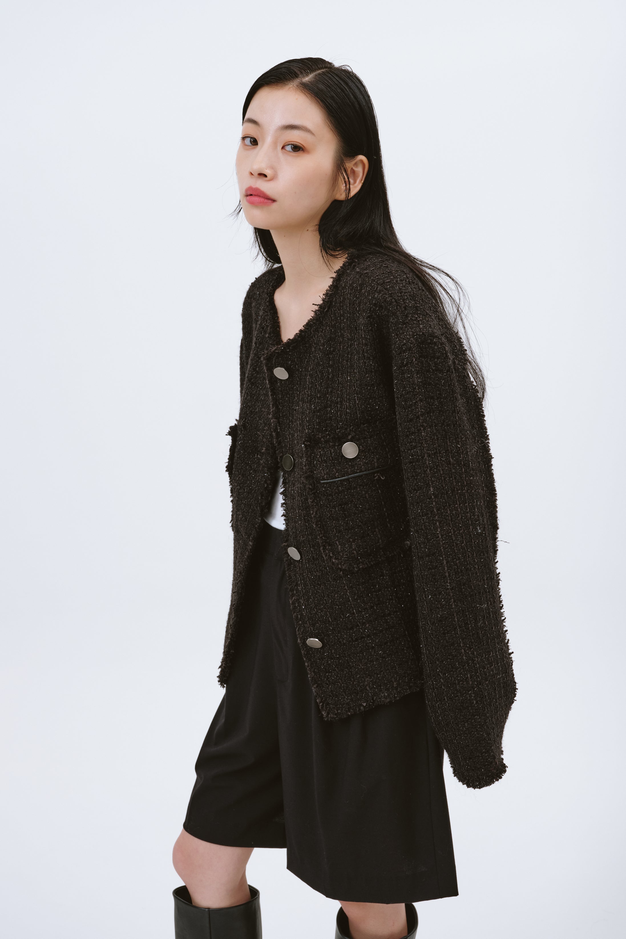 MYNE （現KAMIYA）ツイードコート MYNE(現KAMIYA) tweed coat ツイード コート ジャケット