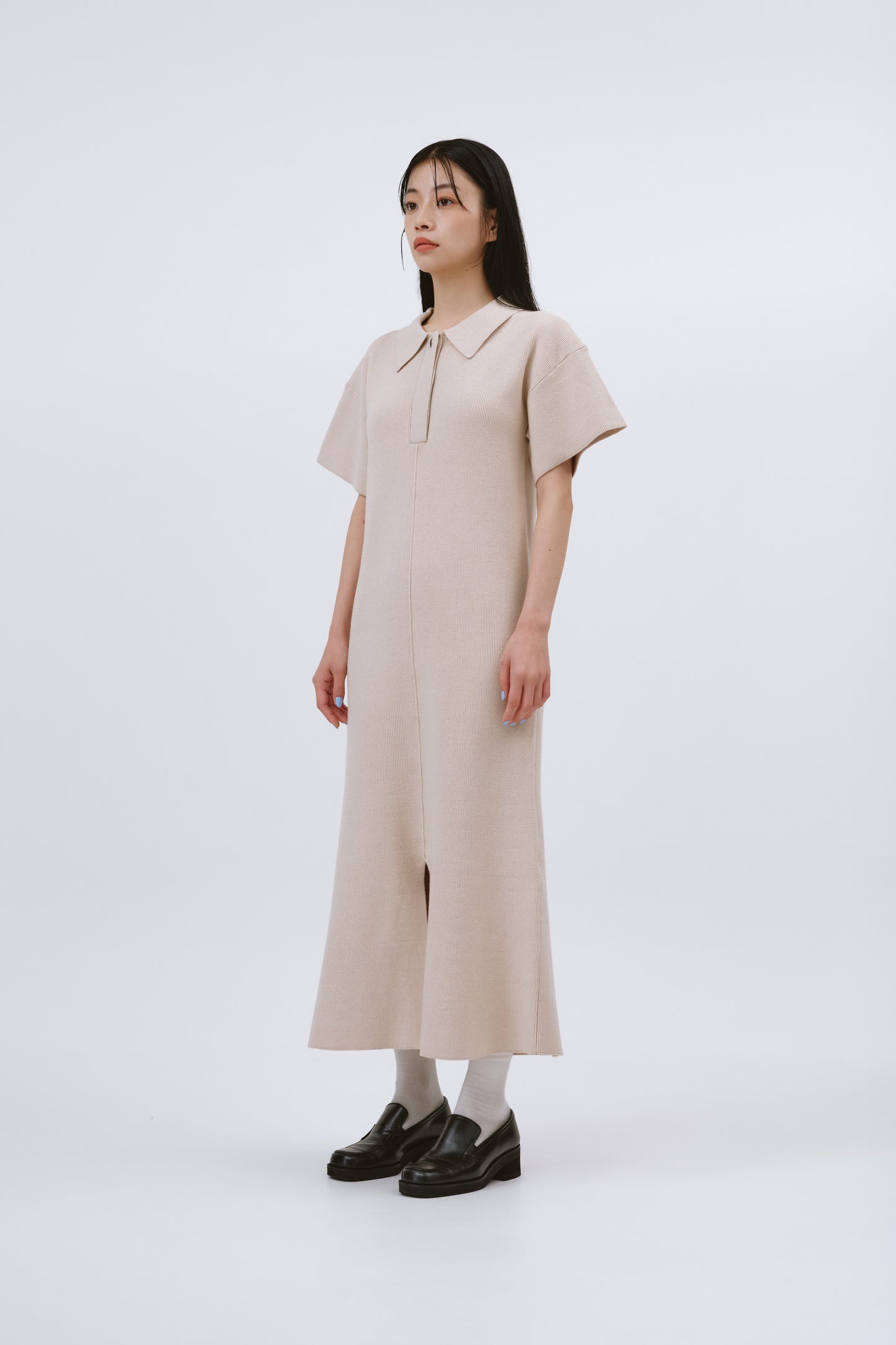 PORO KNIT ONEPIECE/BEIGE