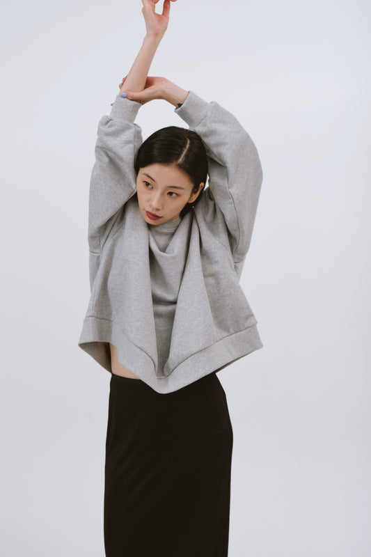 OVER SIZE SWEAT/GRAY