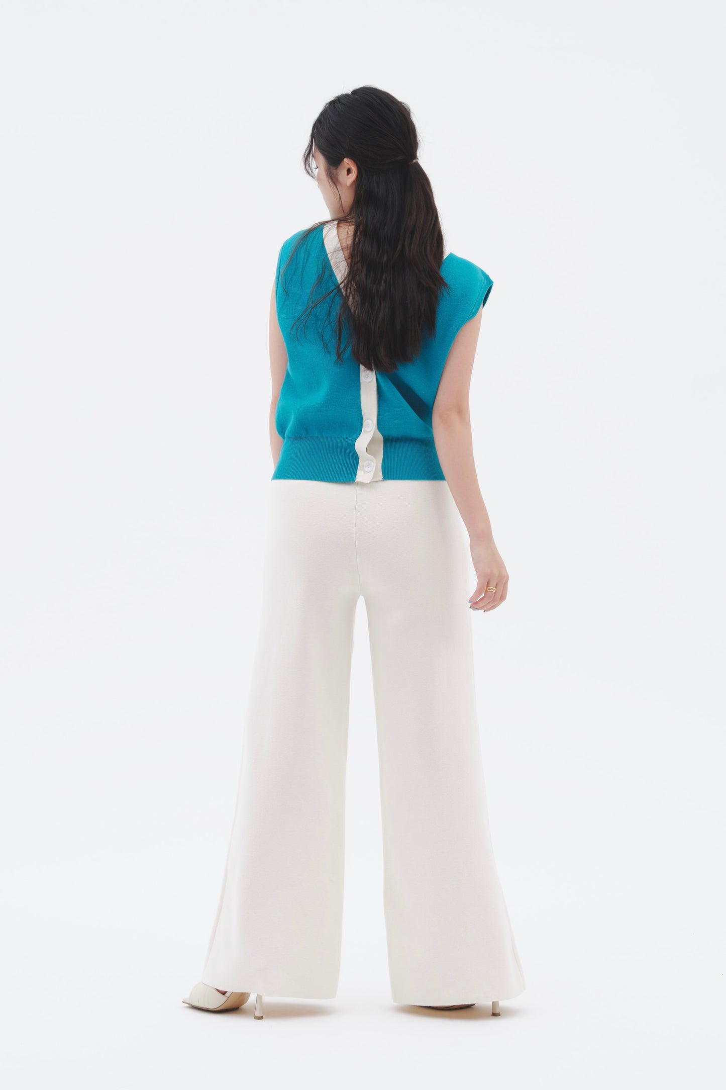 KNIT PANTS/WHITE