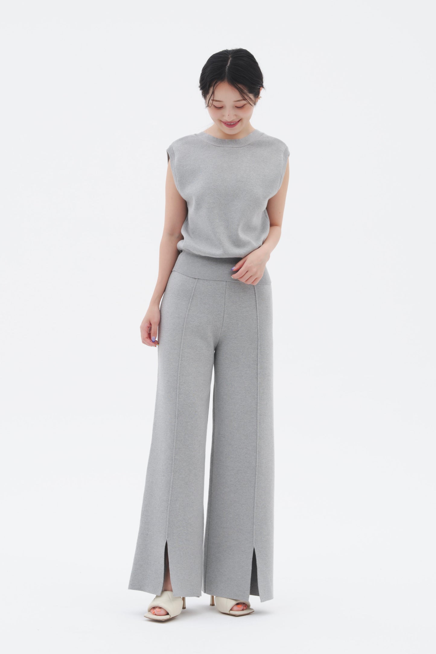 KNIT PANT/GRAY