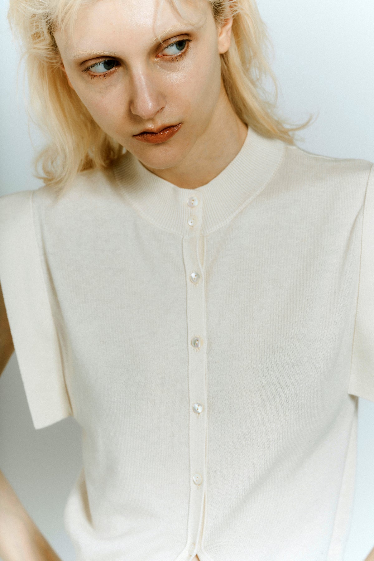 2WAY SQUARE KNIT/WHITE – MYNE