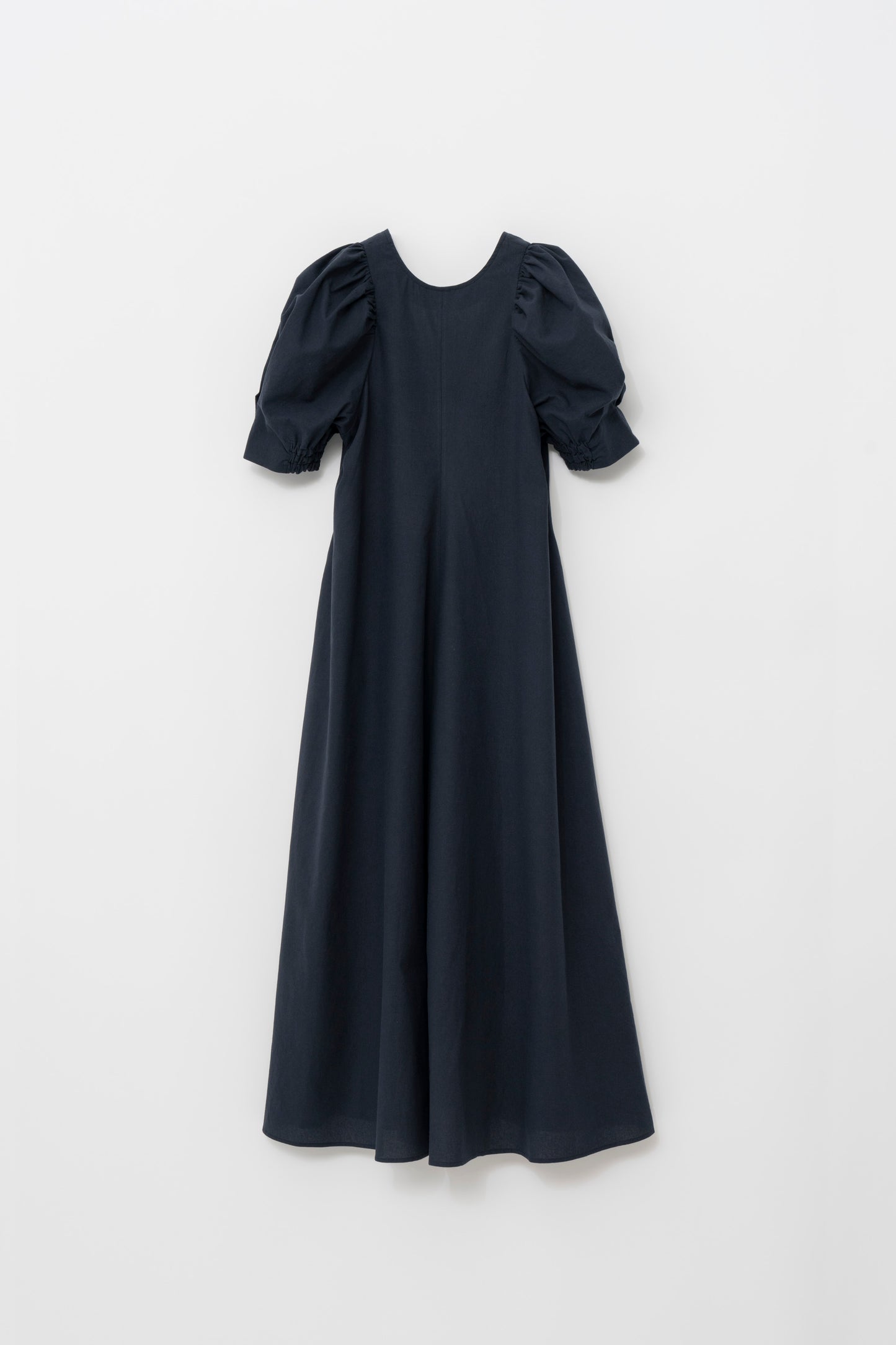 VOLUME SLEEVE DRESS/NAVY