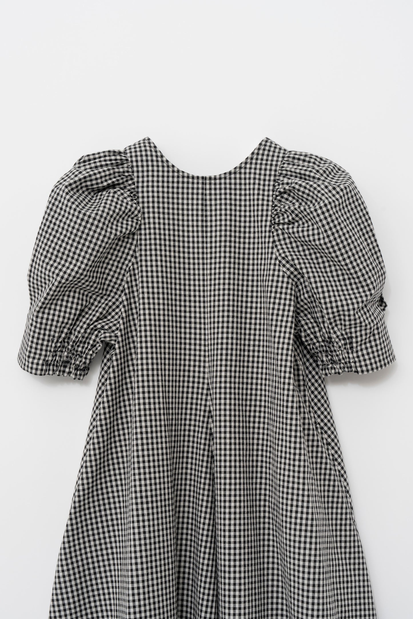 VOLUME SLEEVE DRESS/CHECK