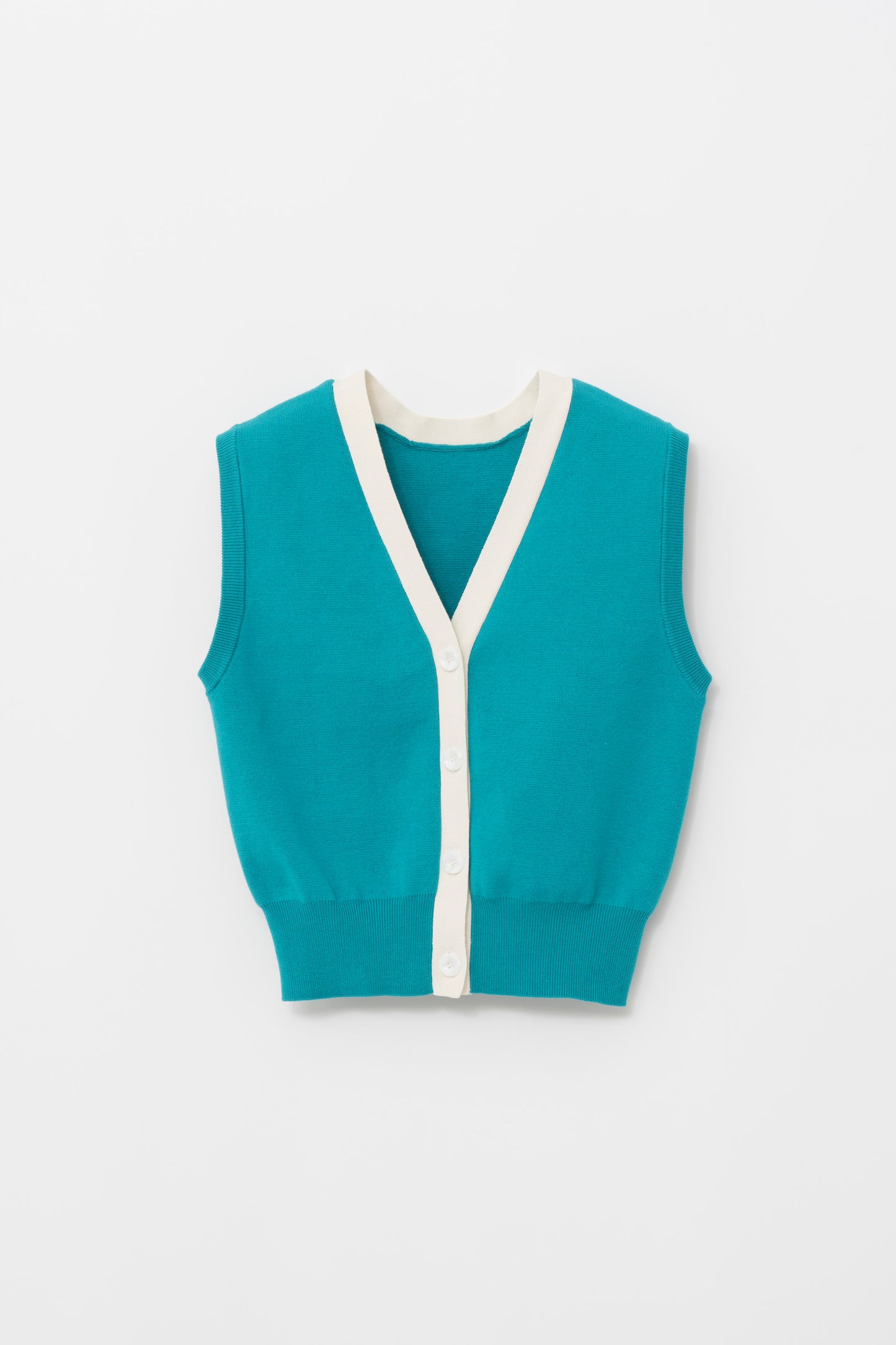 KNIT VEST/GREEN